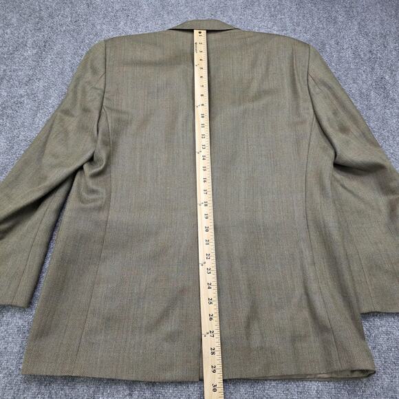 Vintage Chaps Ralph Lauren Blazer Mens 38S Brown Herringbone Wool Silk 3 Button - Picture 8 of 16